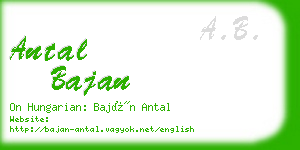 antal bajan business card